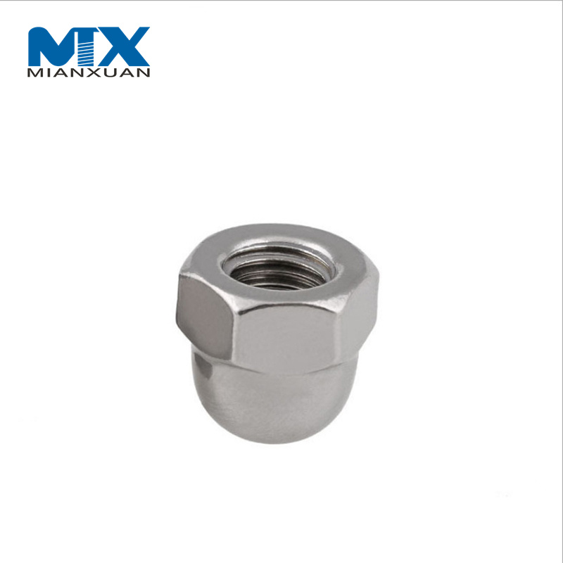 DIN1587 Шестигранные куполообразные колпачковые гайки из нержавеющей стали 304 Шестигранная гайка-желудь