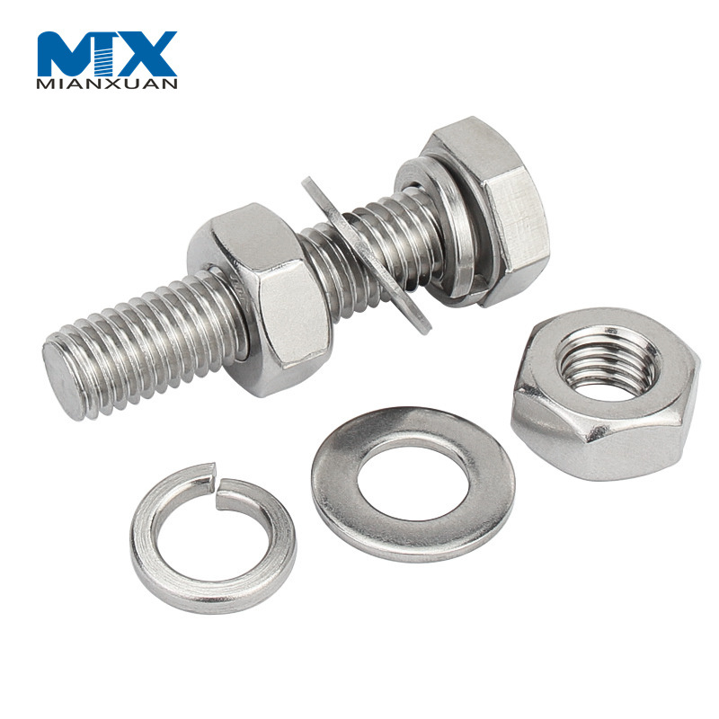 Китай Производство крепежа класса 8,8 Шестигранный болт Гайка Винт Шайба DIN931 DIN933