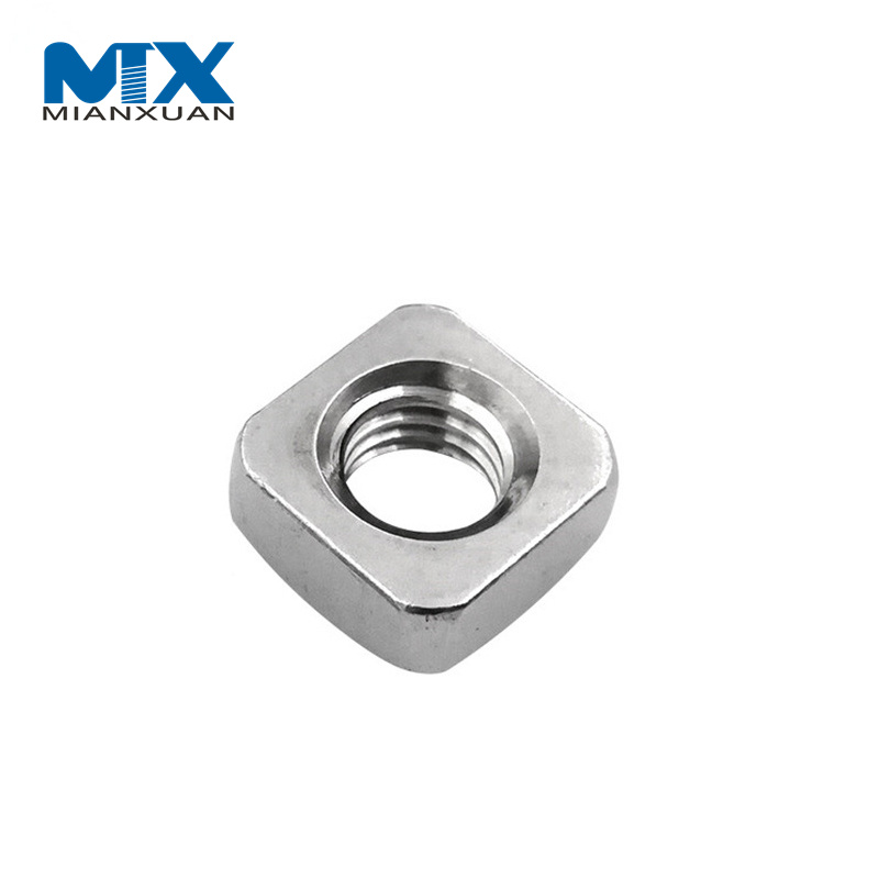 DIN557 Прямая продажа с фабрики DIN557 Квадратные гайки из углеродистой стали Znic Plain M12 с быстрой доставкой