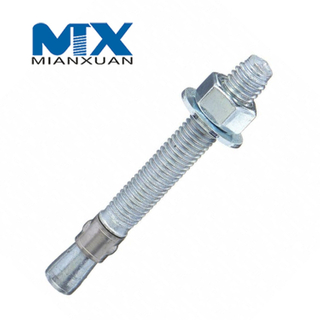 Реальный заводской винт из углеродистой стали класса 4,8 с белым цинковым покрытием, анкерный рукав