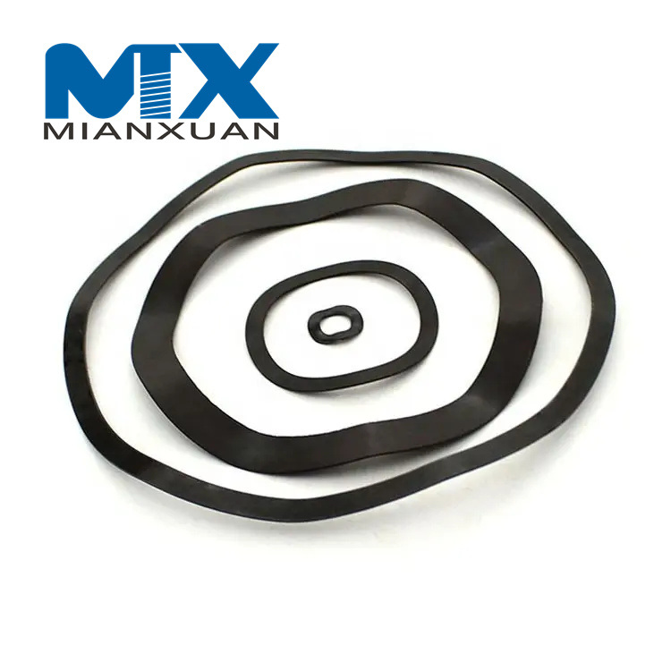 Волновая шайба из пружинной стали с черным окислением