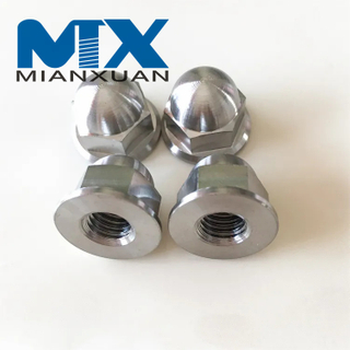 Горячая продажа титановых деталей с ЧПУ, шестигранная куполообразная гайка