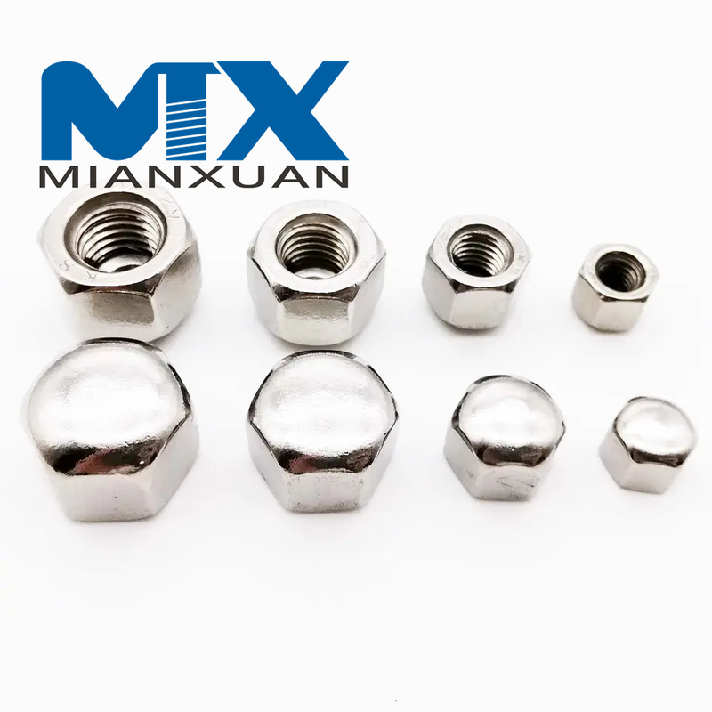 Шестигранная короткая низкая тонкая гайка-заглушка