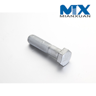 Болт с шестигранной головкой DIN931, стандартный производитель из углеродистой стали, черный цинк, простой