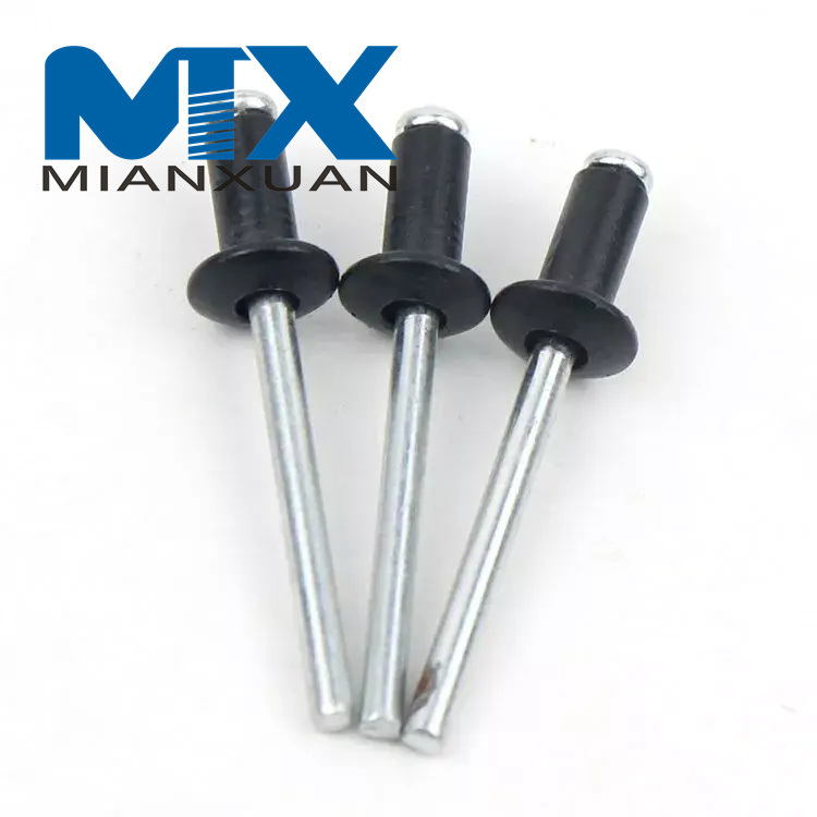 Кнопочный гвоздь открытого типа, стальная оправка, алюминиевая потайная заклепка