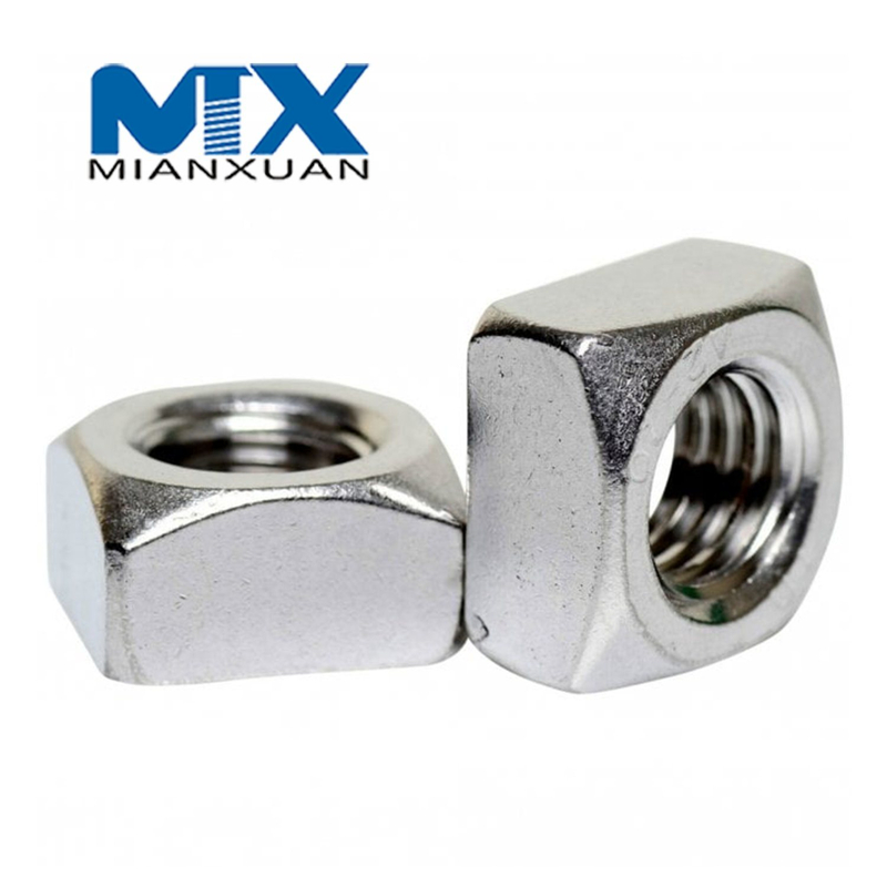 Углеродистая сталь 4,8 8,8 10,9 12,9 Квадратная гайка из мягкой стали DIN 562 557 Квадратная гайка DIN557 DIN562 M24 M30 M36 M42 M48 HDG, оцинкованная горячим способом
