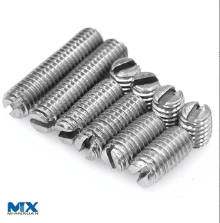 Установочные винты со шлицем и плоской точкой