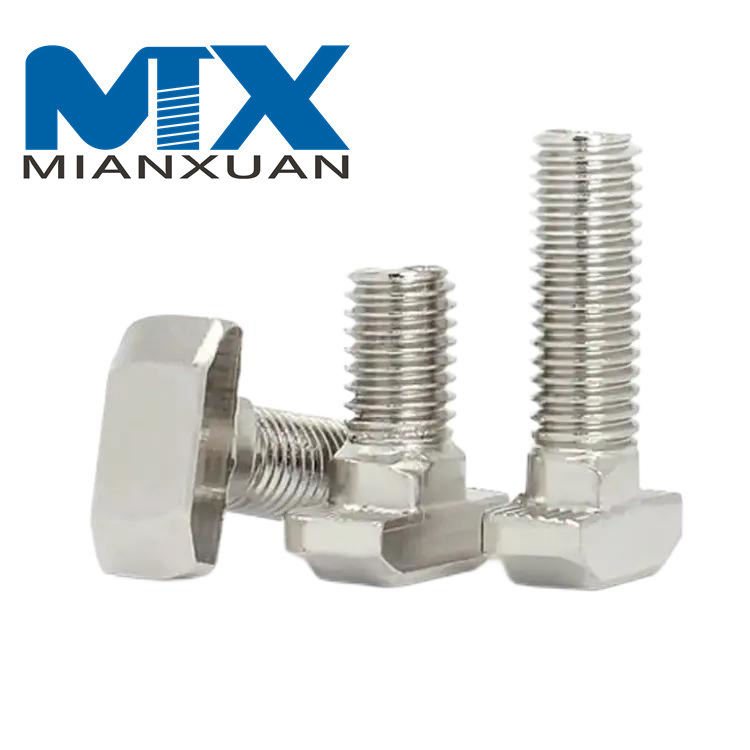 Болты с квадратной шейкой и Т-образной головкой для алюминиевого профиля