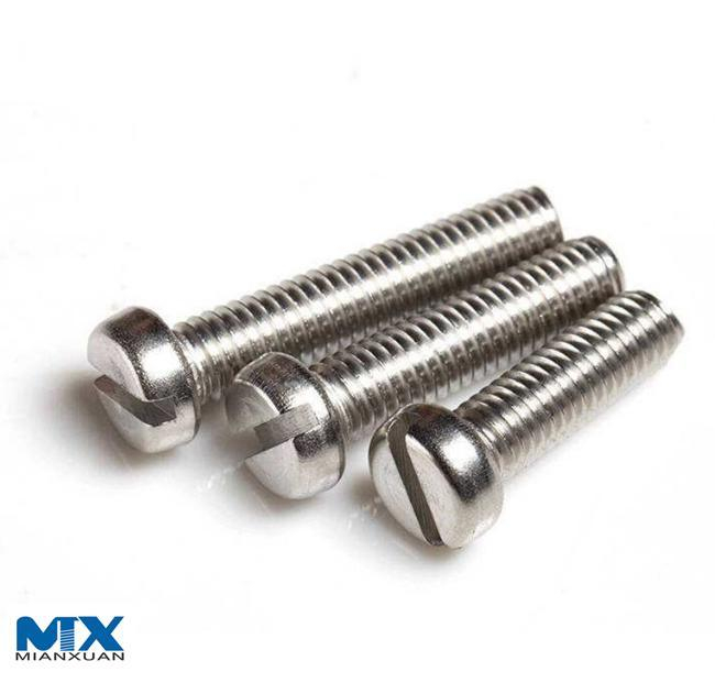 Винты с сырной головкой и шлицем из нержавеющей стали