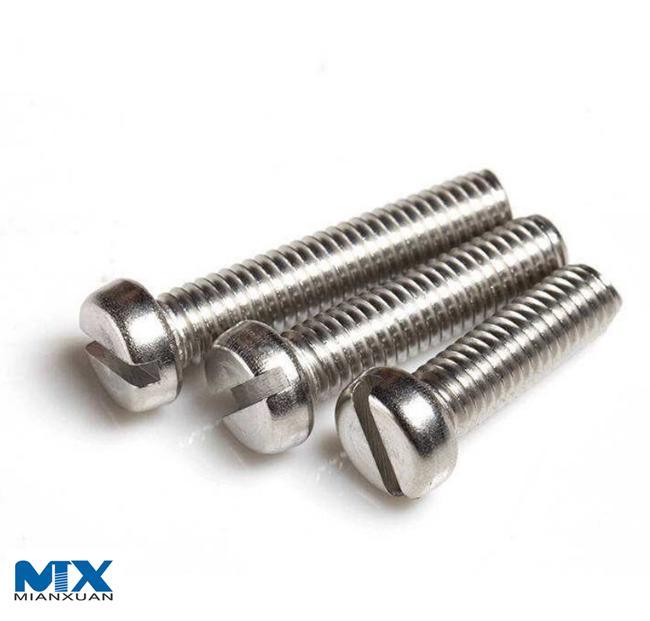Винты с сырной головкой и шлицем из нержавеющей стали