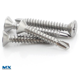 Сверлильные винты с утопленной круглой головкой pH или самонарезающая резьба