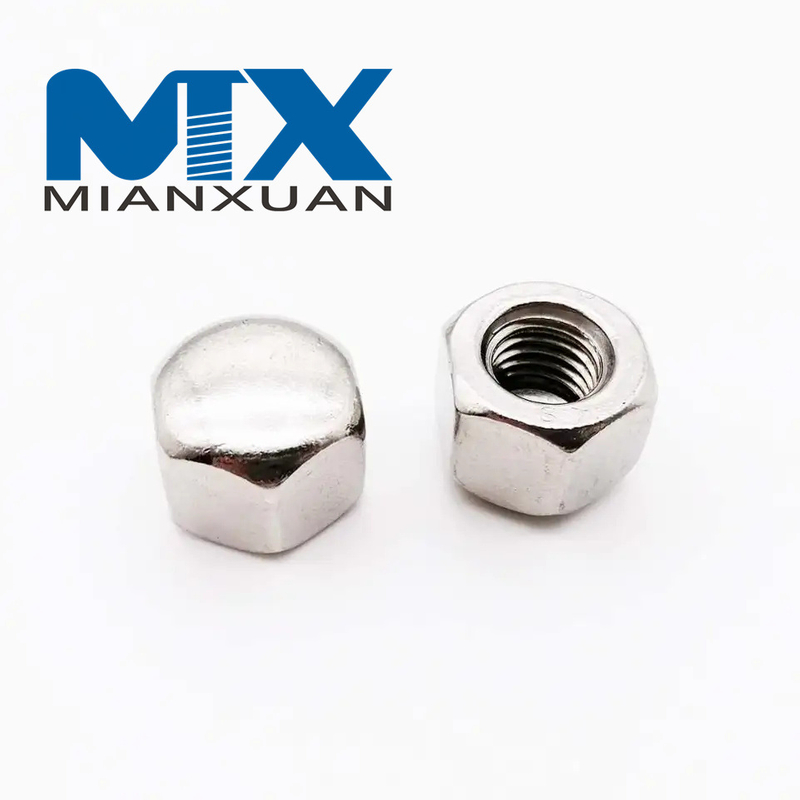 Шестигранная короткая низкая тонкая гайка-заглушка