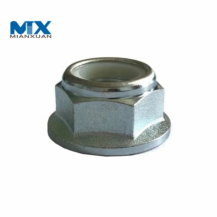 Оцинкованная стальная гайка шпинделя колеса с фланцем из нейлона для транспортных средств