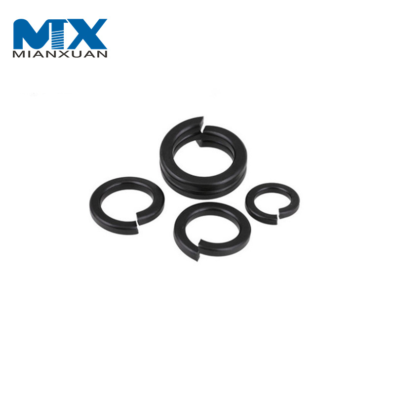 Пружинная стопорная шайба из углеродистой стали класса 4,8 и 8,8 с черным оксидом DIN127b