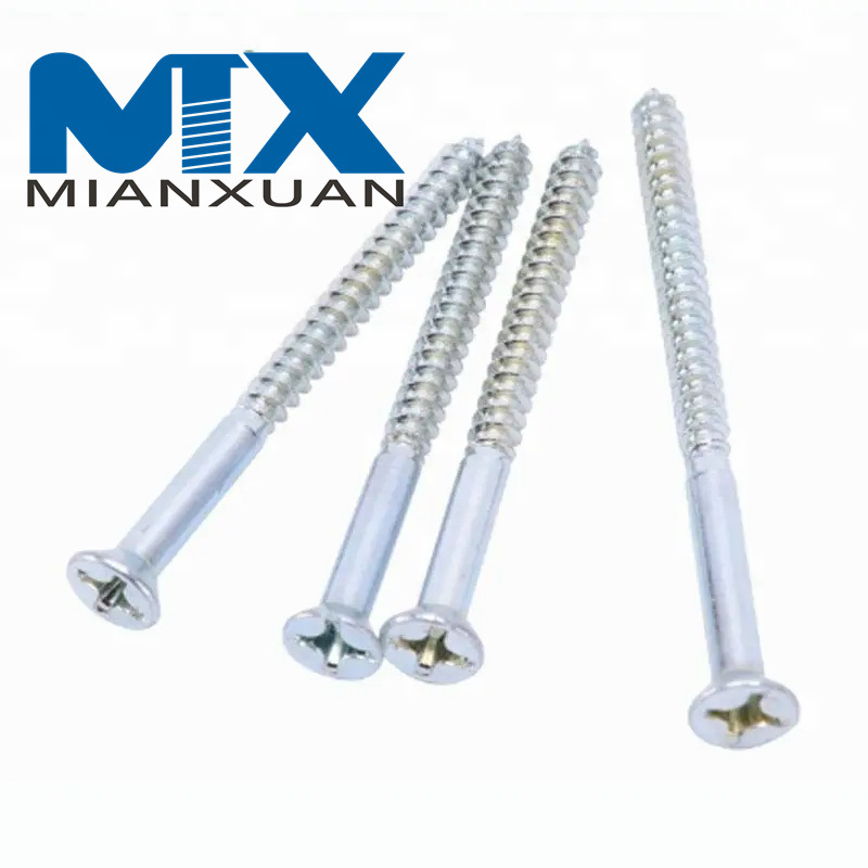 Шуруп по дереву с плоской головкой Phillips из нержавеющей стали