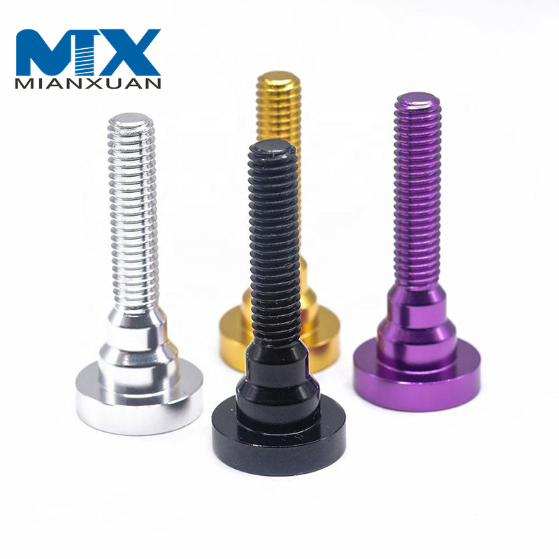 Прецизионный алюминиевый ступенчатый винт с ЧПУ. Алюминиевый ступенчатый винт с буртиком для велосипеда.