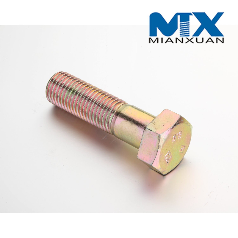 Болт с шестигранной головкой DIN931, стандартный производитель из углеродистой стали, черный цинк, простой